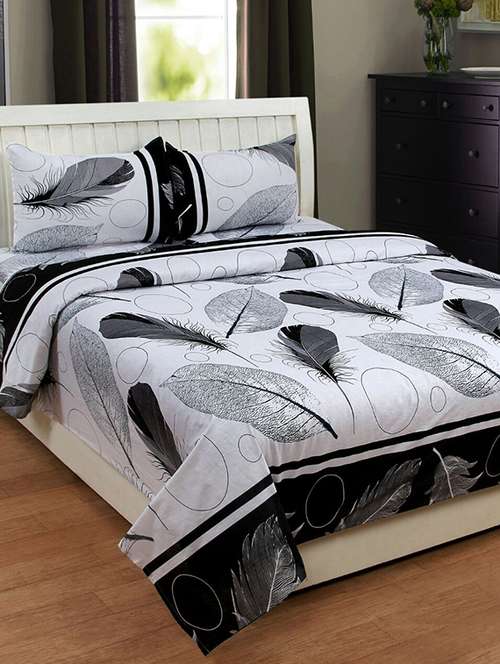 polycotton double bedsheet with 2 pillow covers - 15127212 -  Standard Image - 0
