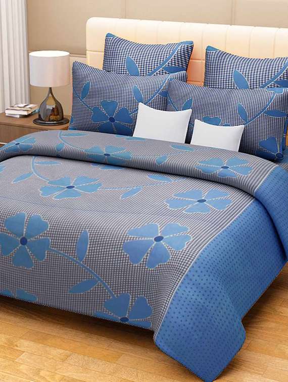 polycotton double bedsheet with 2 pillow covers