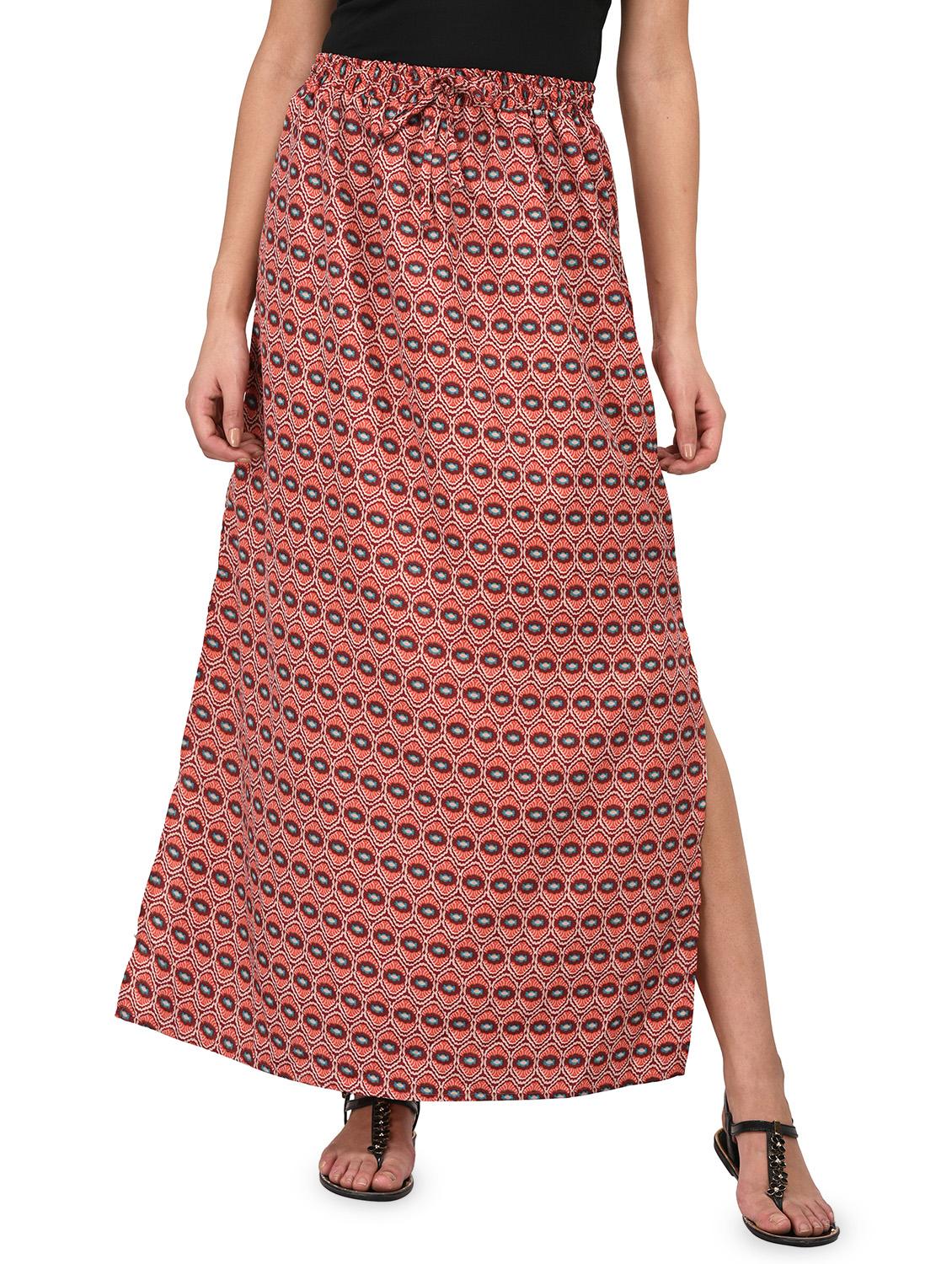 red printed maxi skirt - 15128212 -  Zoom Image - 0