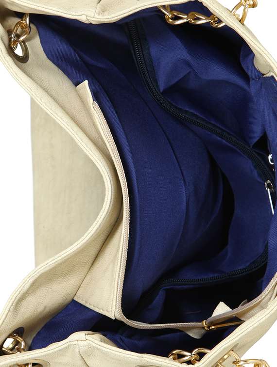 beige leatherette regular handbag - 15136449 - Standard Image - 2