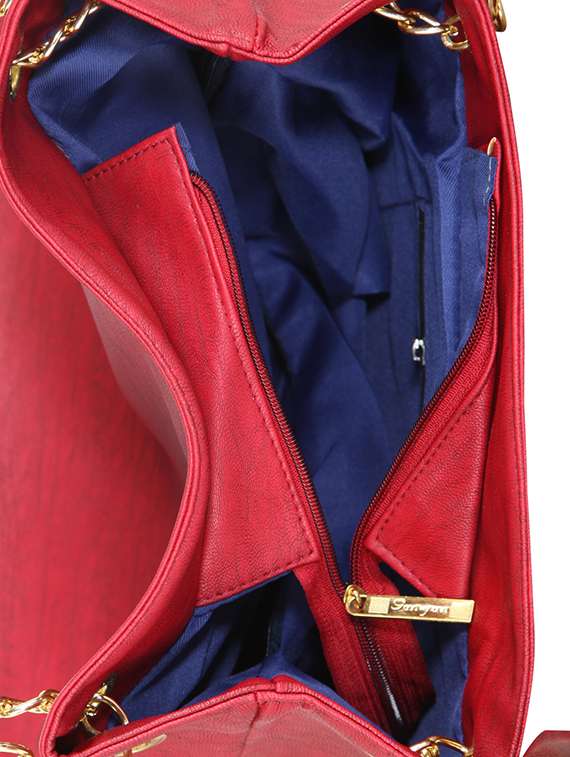 red leatherette regular handbag - 15136450 - Standard Image - 2