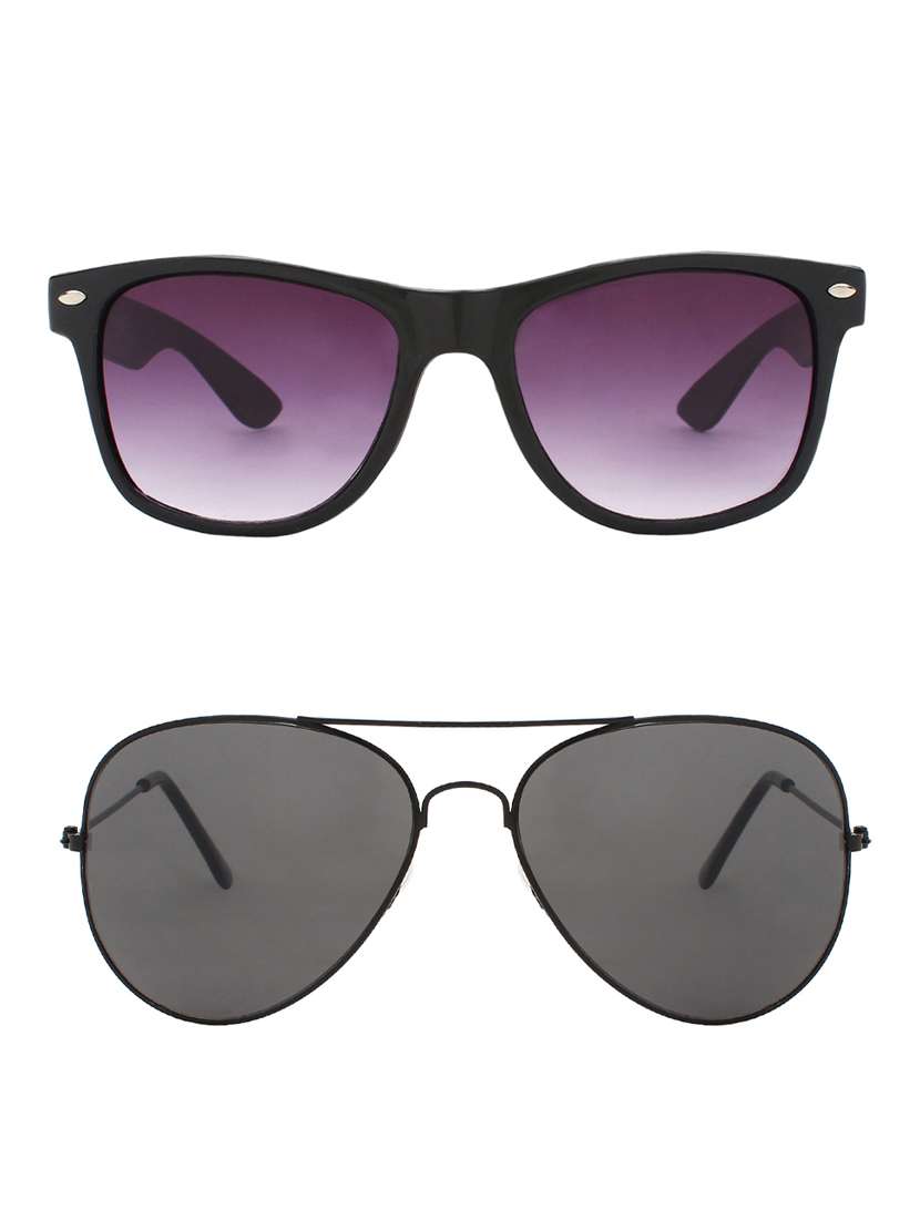 zyaden combo of 2 sunglasses wayfarer & aviator sunglasses-combo 2364