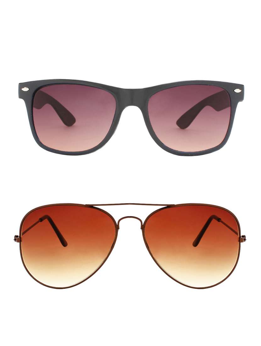 zyaden combo of 2 sunglasses wayfarer & aviator sunglasses-combo 2389