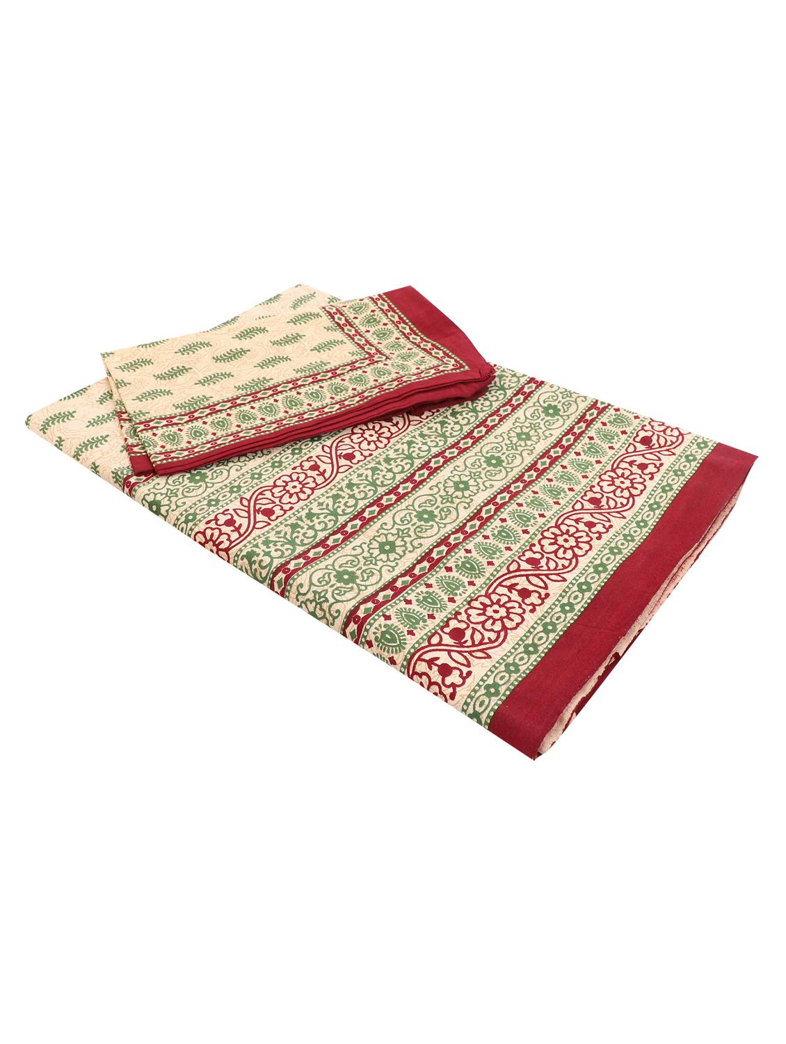 jaipuri traditional double bedsheet with 2 pillow covers - 15138195 - Standard Image - 2