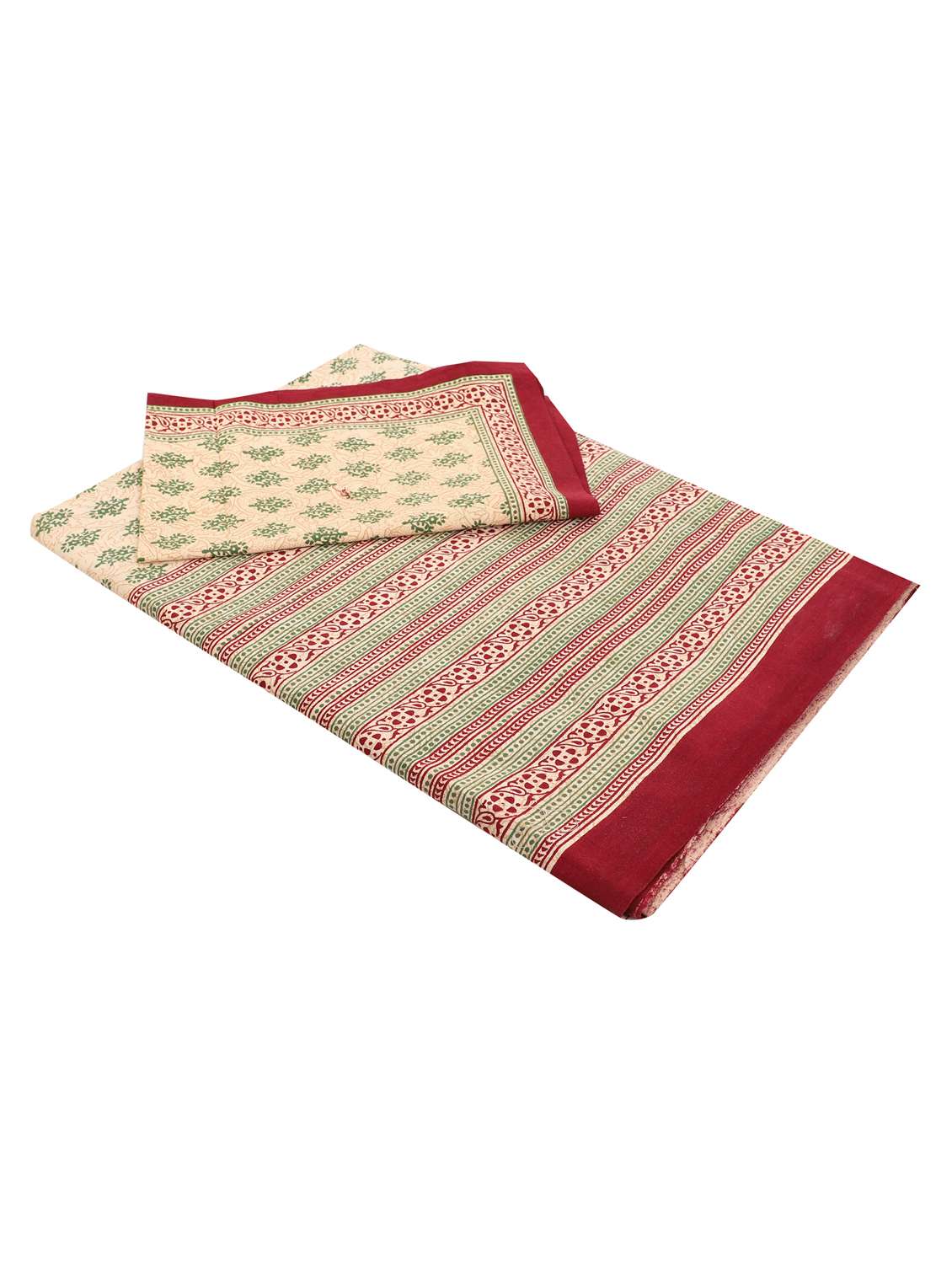 jaipuri traditional double bedsheet with 2 pillow covers - 15138198 -  Standard Image - 2
