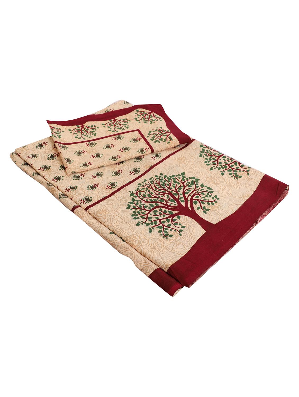 jaipuri traditional double bedsheet with 2 pillow covers - 15138204 - Standard Image - 2