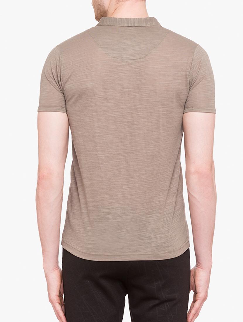 beige cotton blend pocket t-shirt - 15139442 - Standard Image - 2
