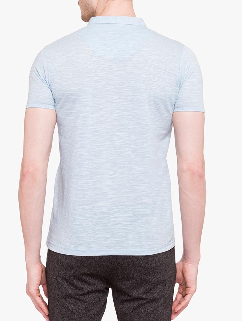 blue cotton blend pocket t-shirt - 15139443 - Standard Image - 2