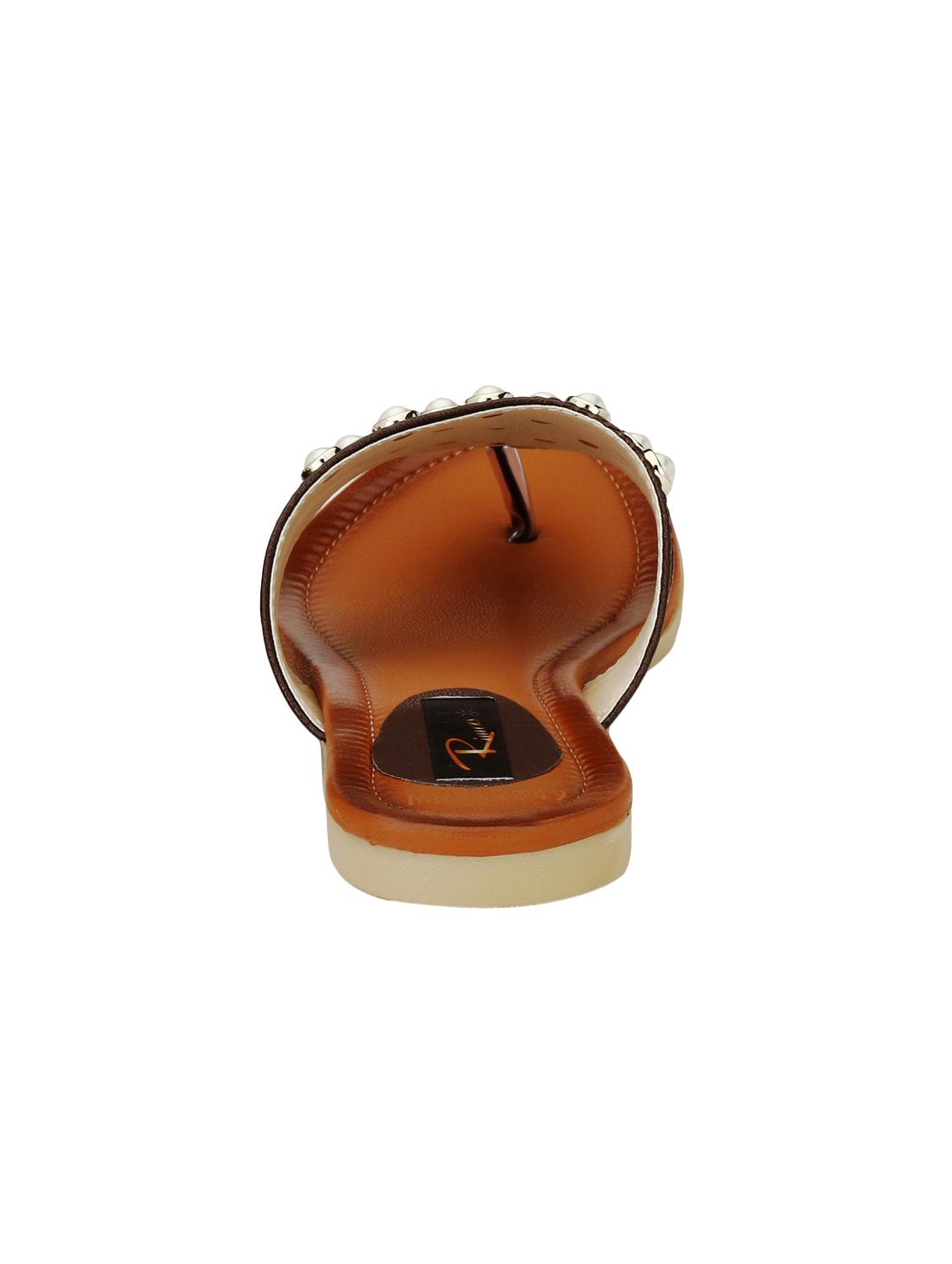 brown open thong sandal - 15140159 - Standard Image - 2