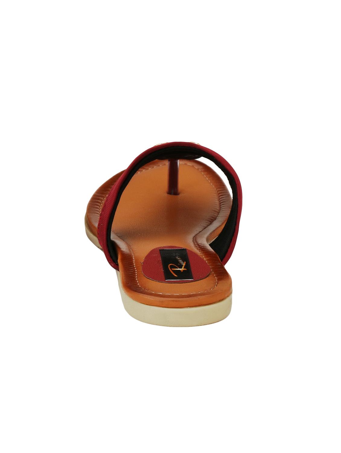 maroon toe separator sandal - 15140165 - Standard Image - 2