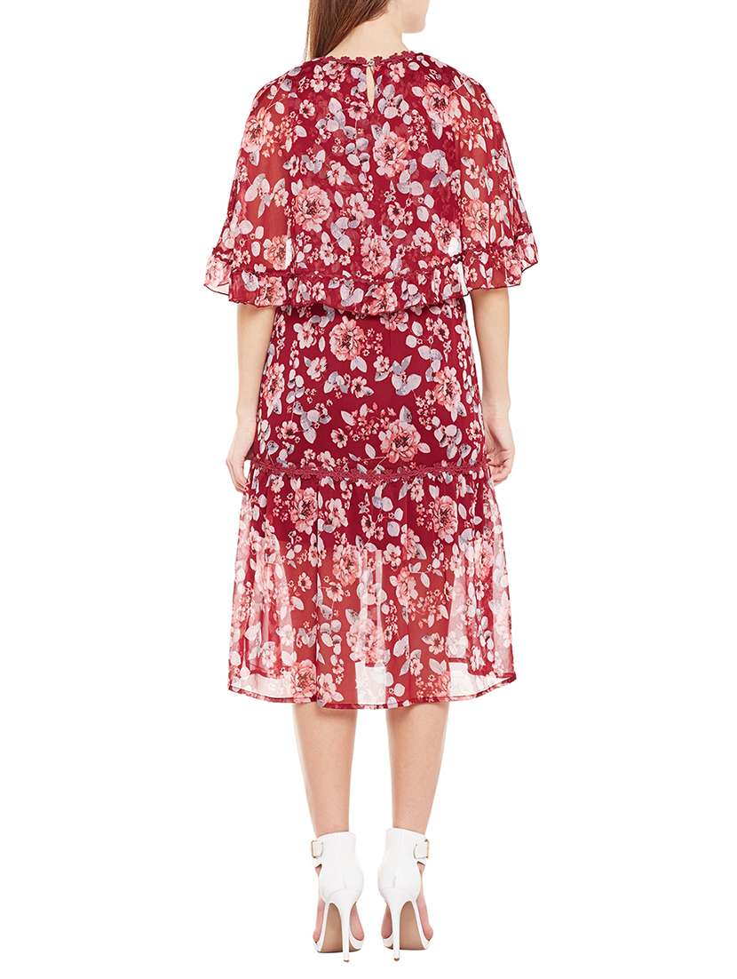 red floral layered dress - 15141719 -  Standard Image - 2