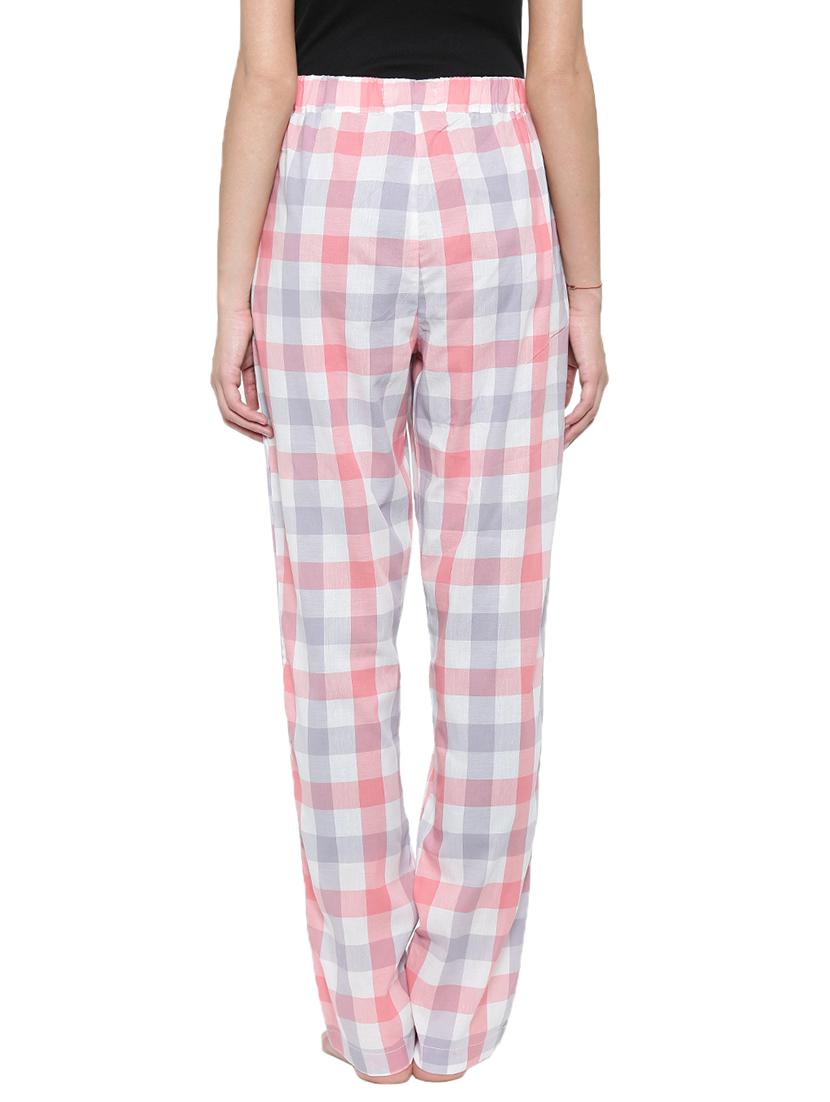 pink checkered cotton pajama - 15142660 - Standard Image - 2
