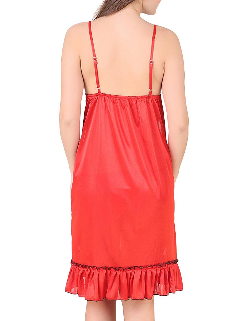 red polyester babydoll - 15143289 - Standard Image - 2