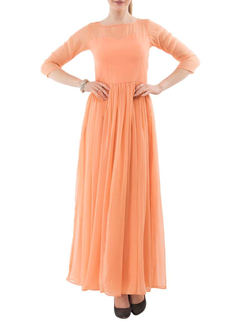 women's fit & flare solid dress