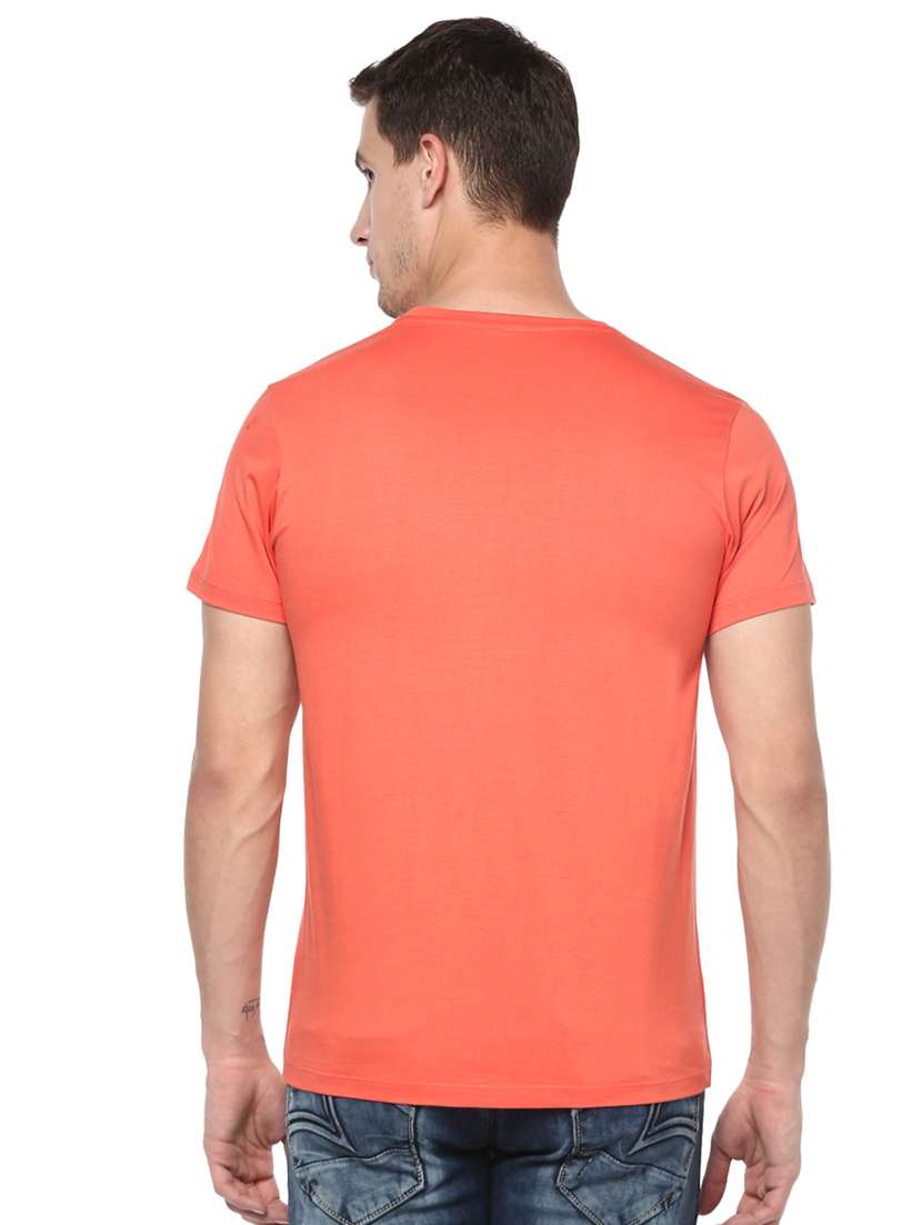 orange cotton front print t-shirt - 15147852 - Standard Image - 2