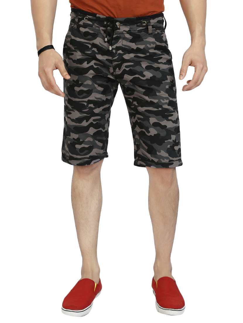 black cotton bermuda shorts