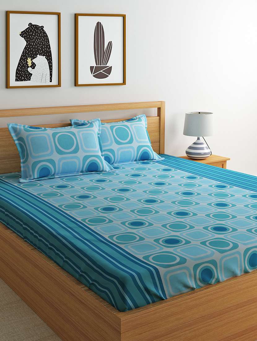 100% cotton double bedsheet with 2 pillow covers