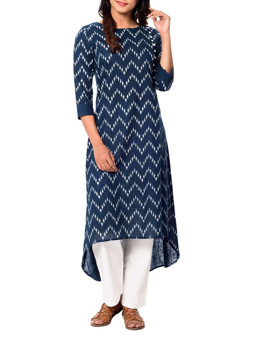 high low chevron kurta