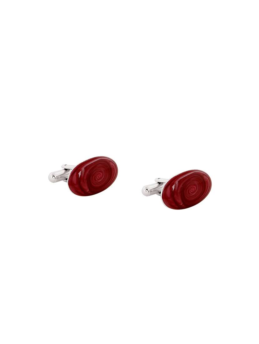 red metal cufflink