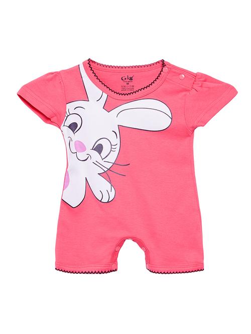 pink cotton romper - 15160332 - Standard Image - 0