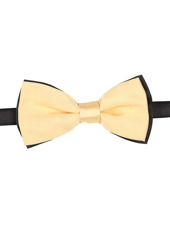 yellow micro fiber bow tie