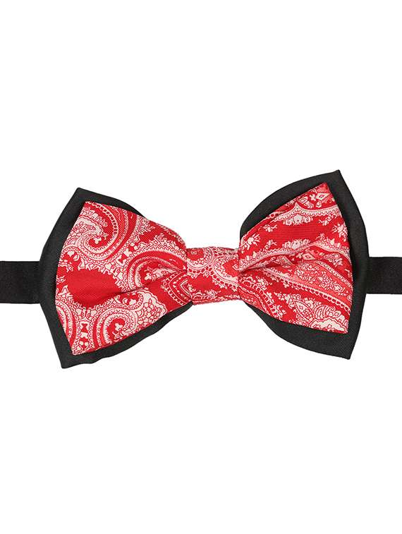 red micro fiber bow tie