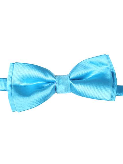 blue micro fiber bow tie - 15160595 - Standard Image - 0