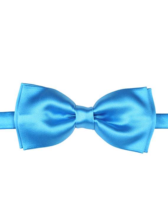 blue micro fiber bow tie - 15160596 - Zoom Image - 0