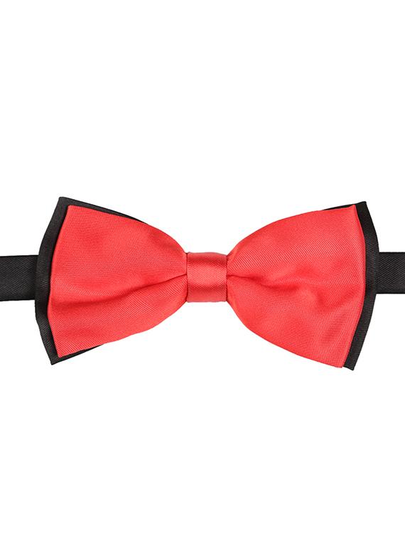 red micro fiber bow tie - 15160598 -  Zoom Image - 0