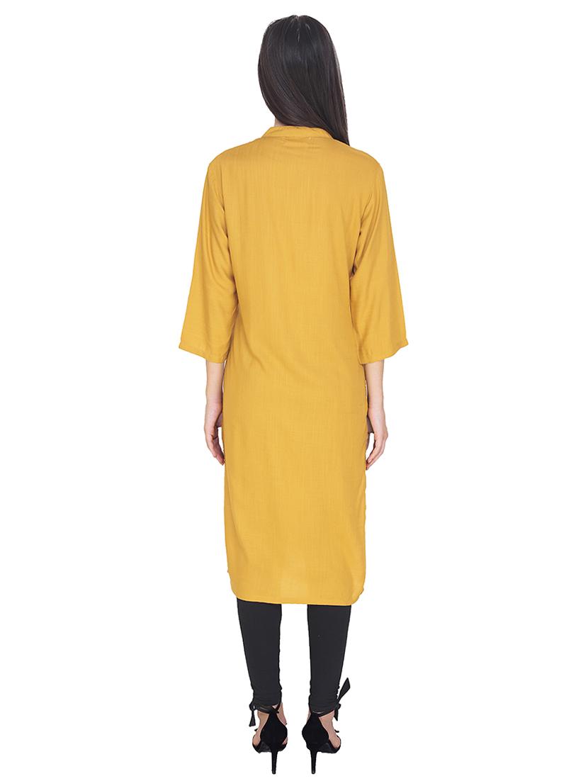 women's straight kurta - 15161115 - Standard Image - 2