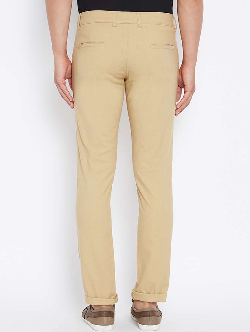 beige cotton blend chinos - 15162062 -  Standard Image - 2