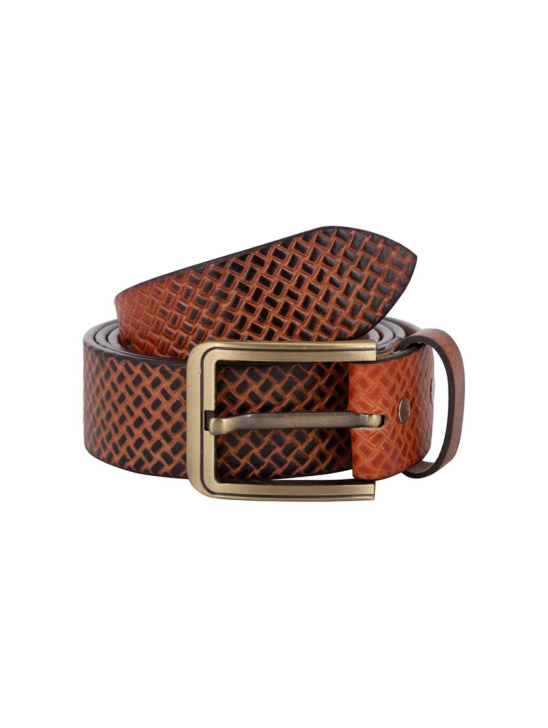brown leather belt