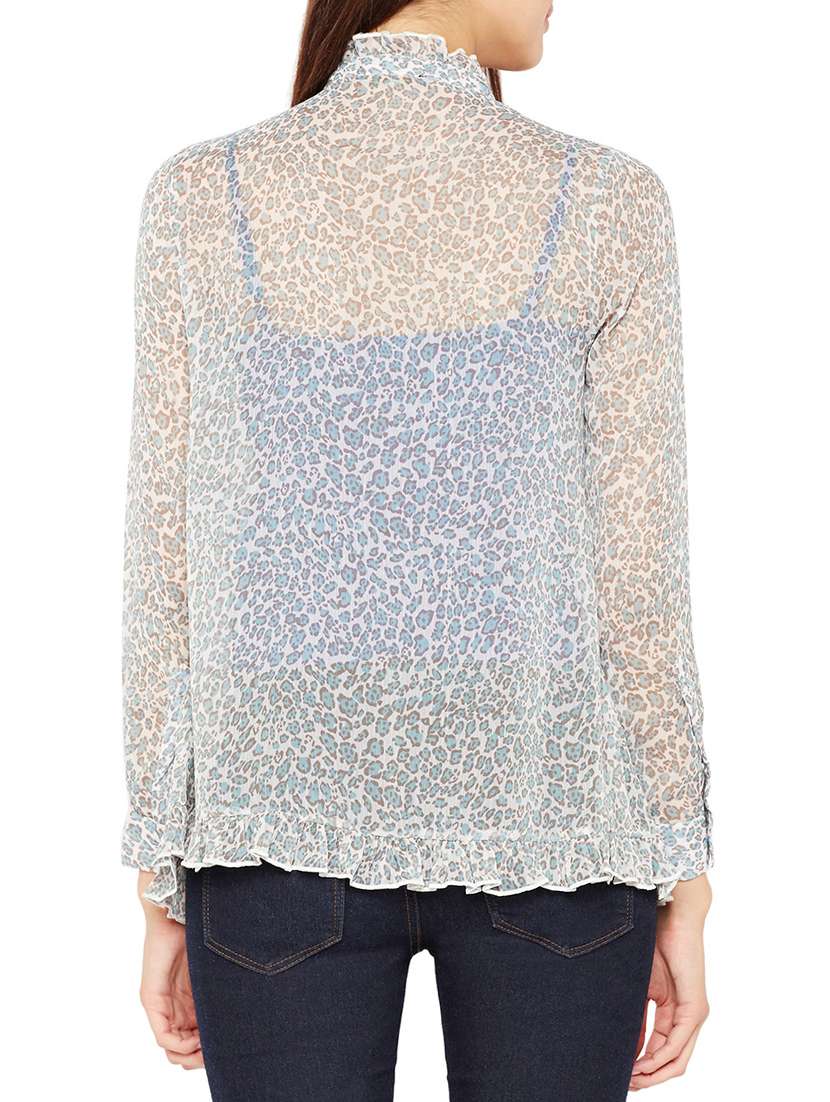 white printed maternity wear tunic - 15165523 - Standard Image - 2
