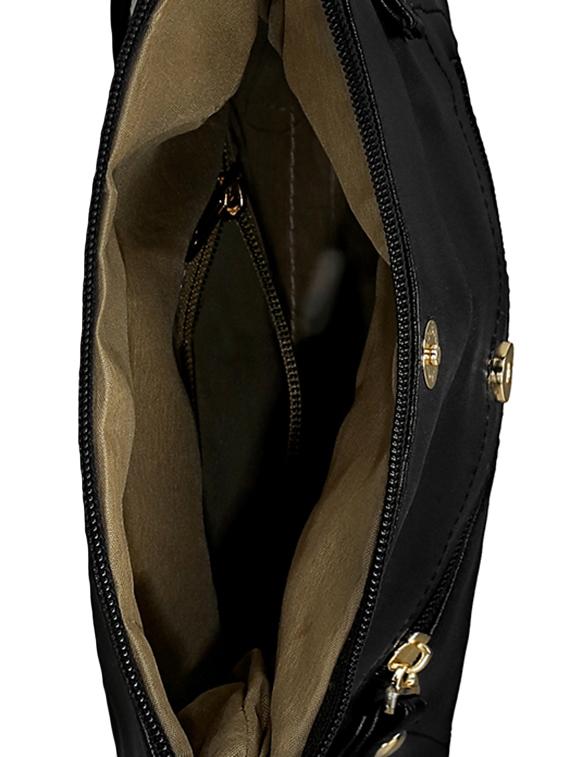 black leatherette regular sling bag - 15166507 - Standard Image - 2