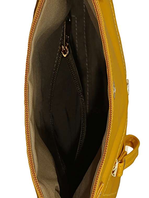 yellow leatherette regular sling bag - 15166508 - Standard Image - 2