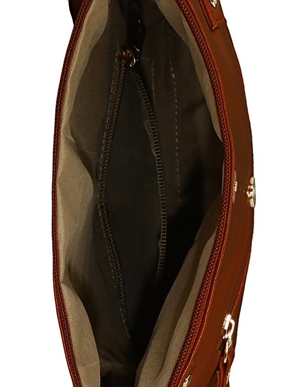 tan leatherette regular sling bag - 15166534 - Standard Image - 2