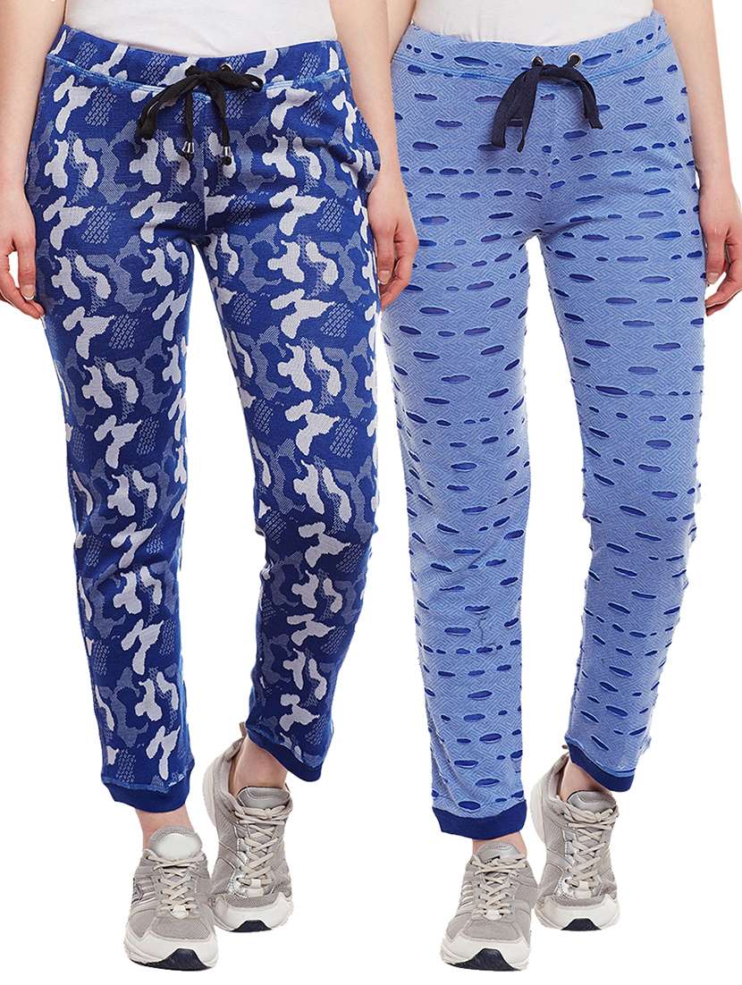 set of 2 multi colored track pants