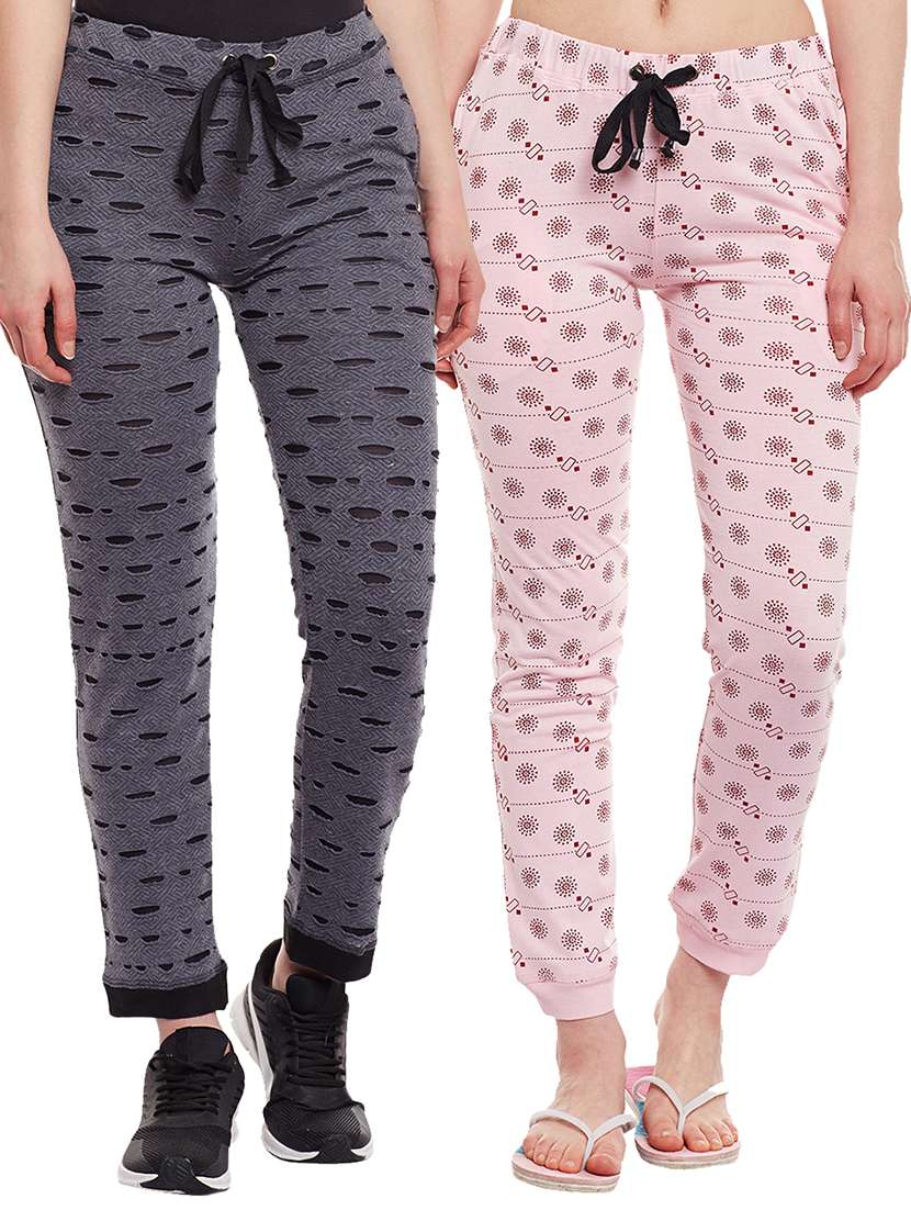 set of 2 multi colored track pants