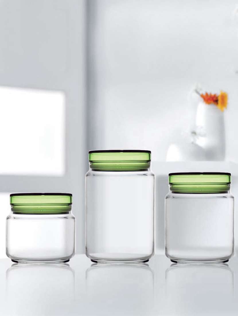 glass food storage jar (pack of 3) 