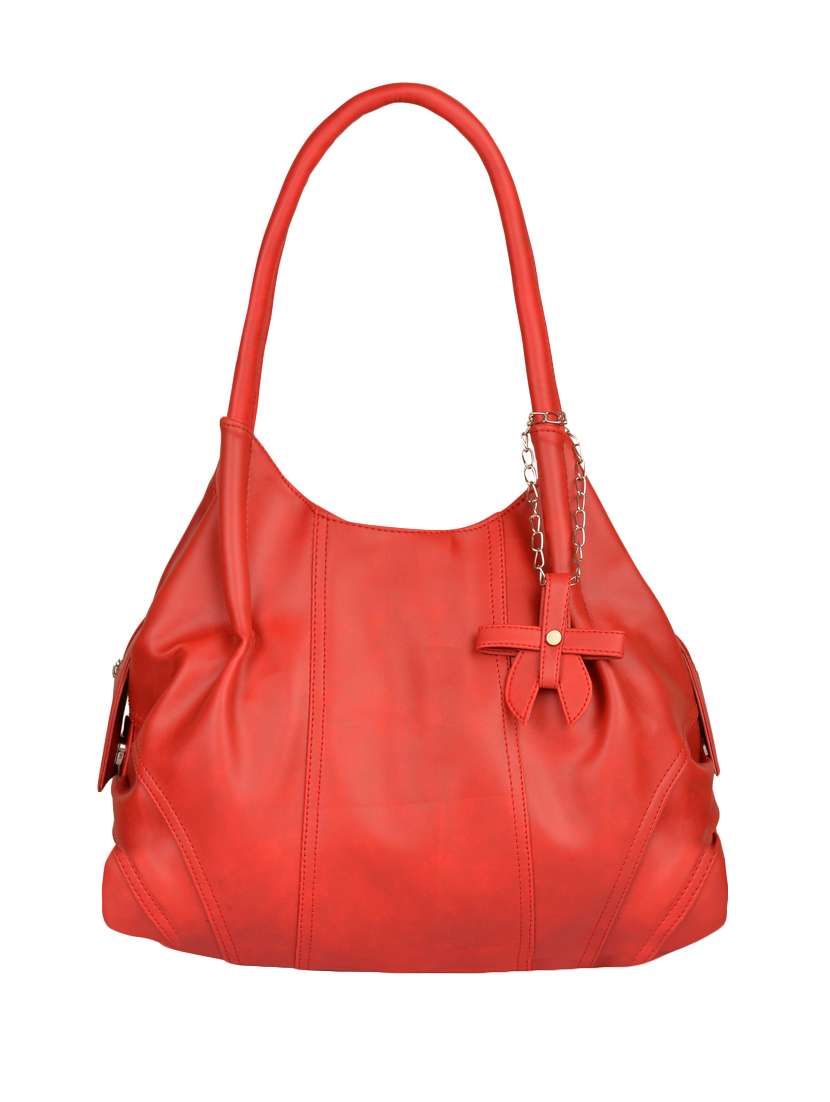 red leatherette (pu) handbag