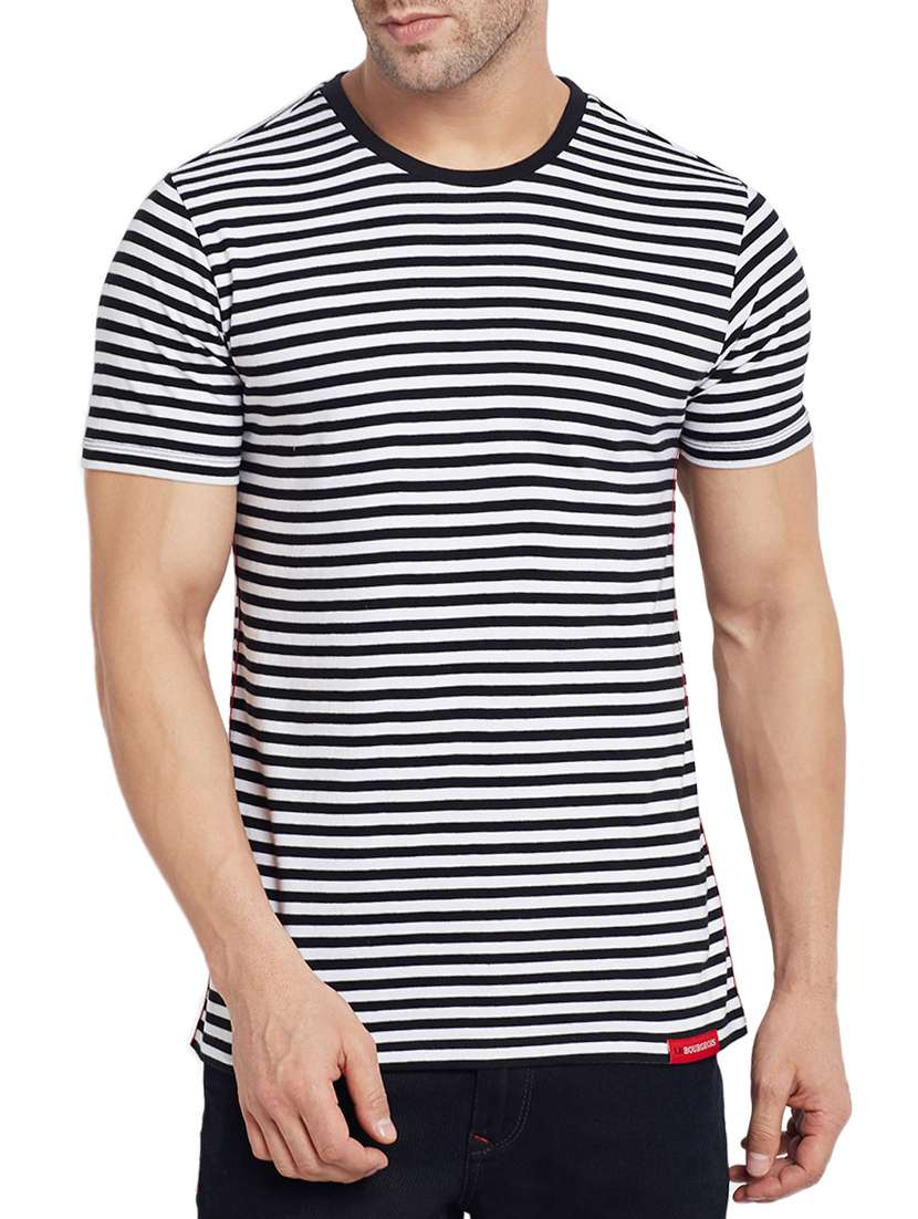 monochrome striped t-shirt