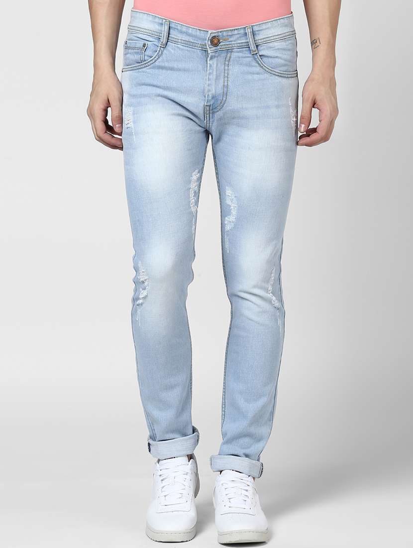 mens slim fit distressed jeans