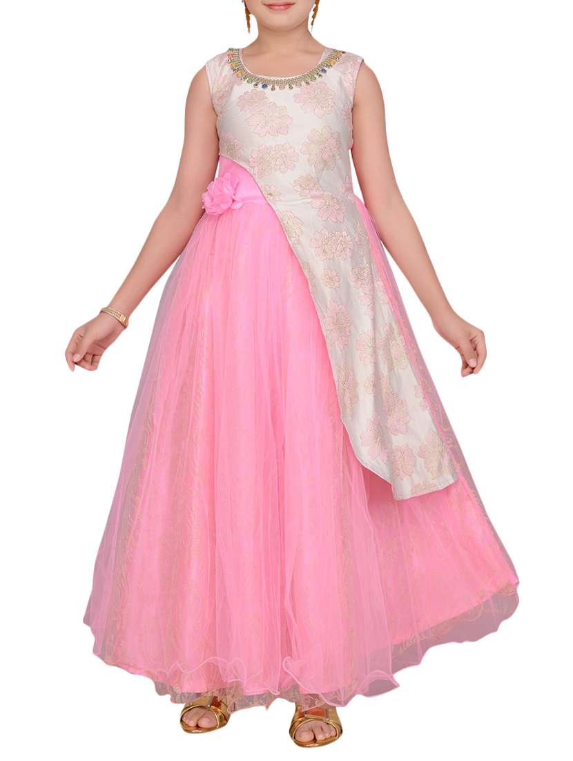 pink net gown