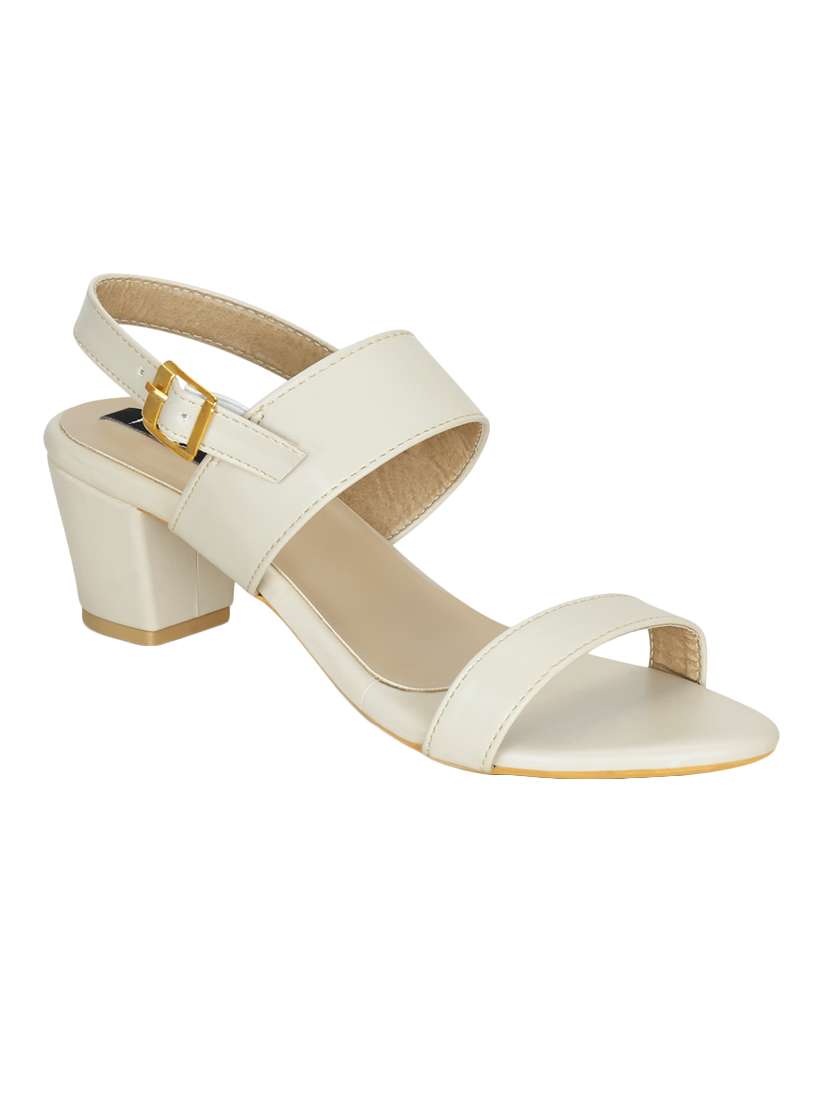 beige faux leather back strap sandals