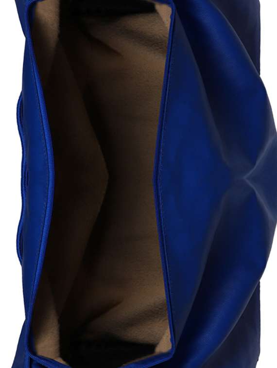 blue leatherette  dufflebag - 15176831 -  Standard Image - 2