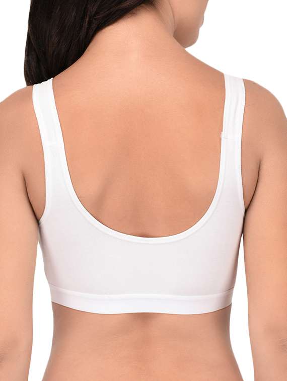 white hosery sports bra - 15186614 -  Standard Image - 2