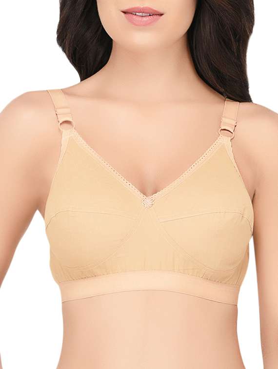 floral patch solid bra 