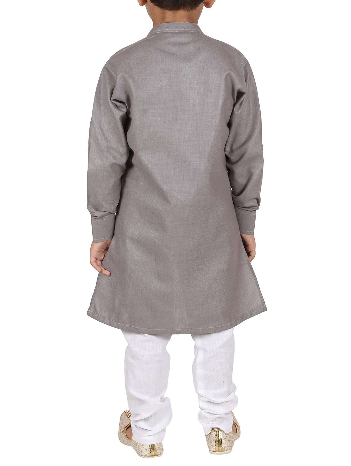 grey cotton blend kurta set - 15186952 - Standard Image - 2