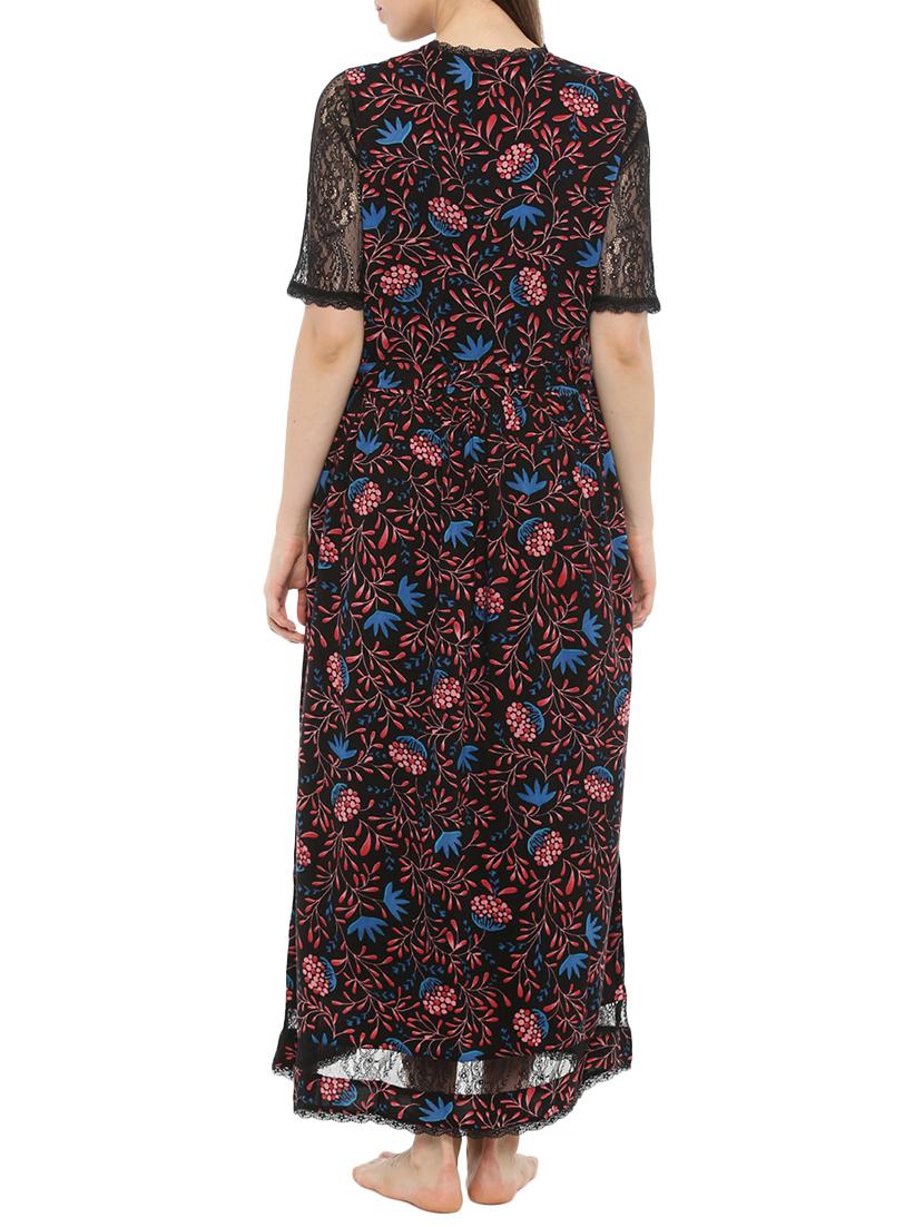 black viscose gown - 15189180 - Standard Image - 2