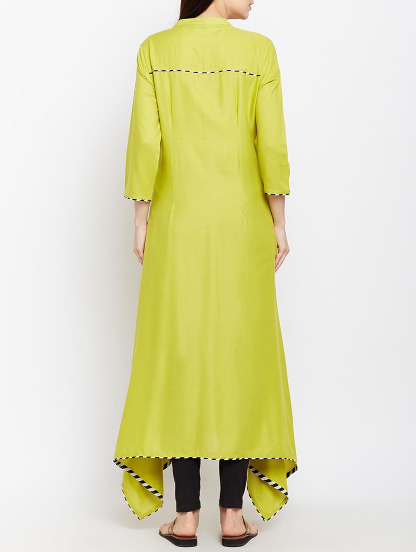 asymmetric solid kurta - 15189574 - Standard Image - 2